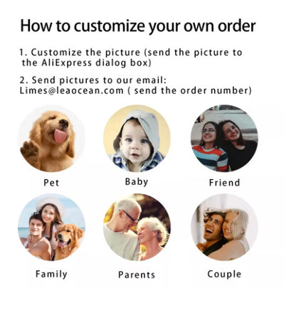 Persönliches Foto Halskette mit Gravur