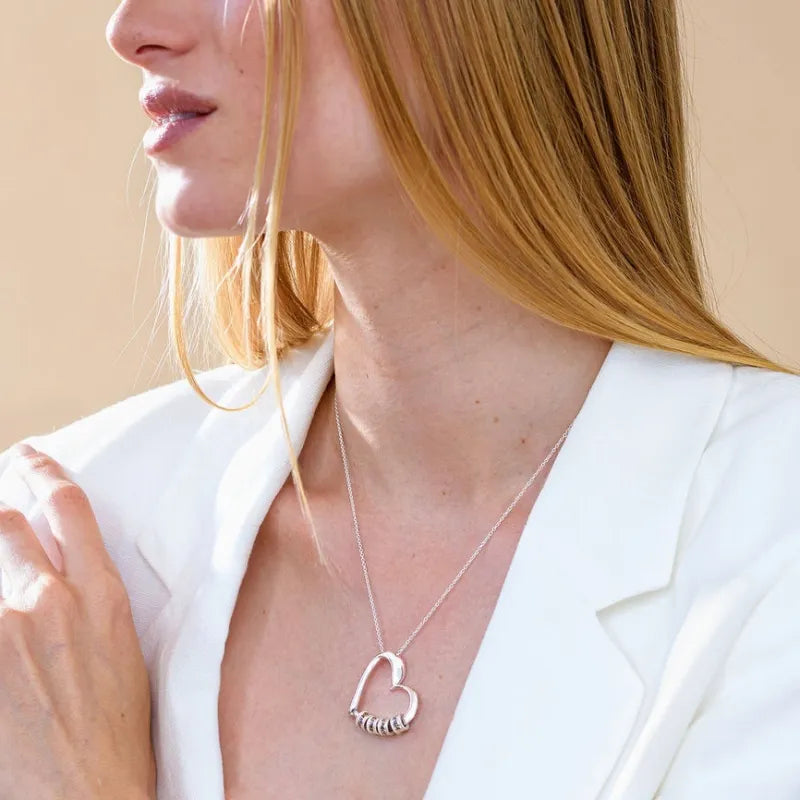 Herz Gravur Anhänger mit personalisierten Namensringen