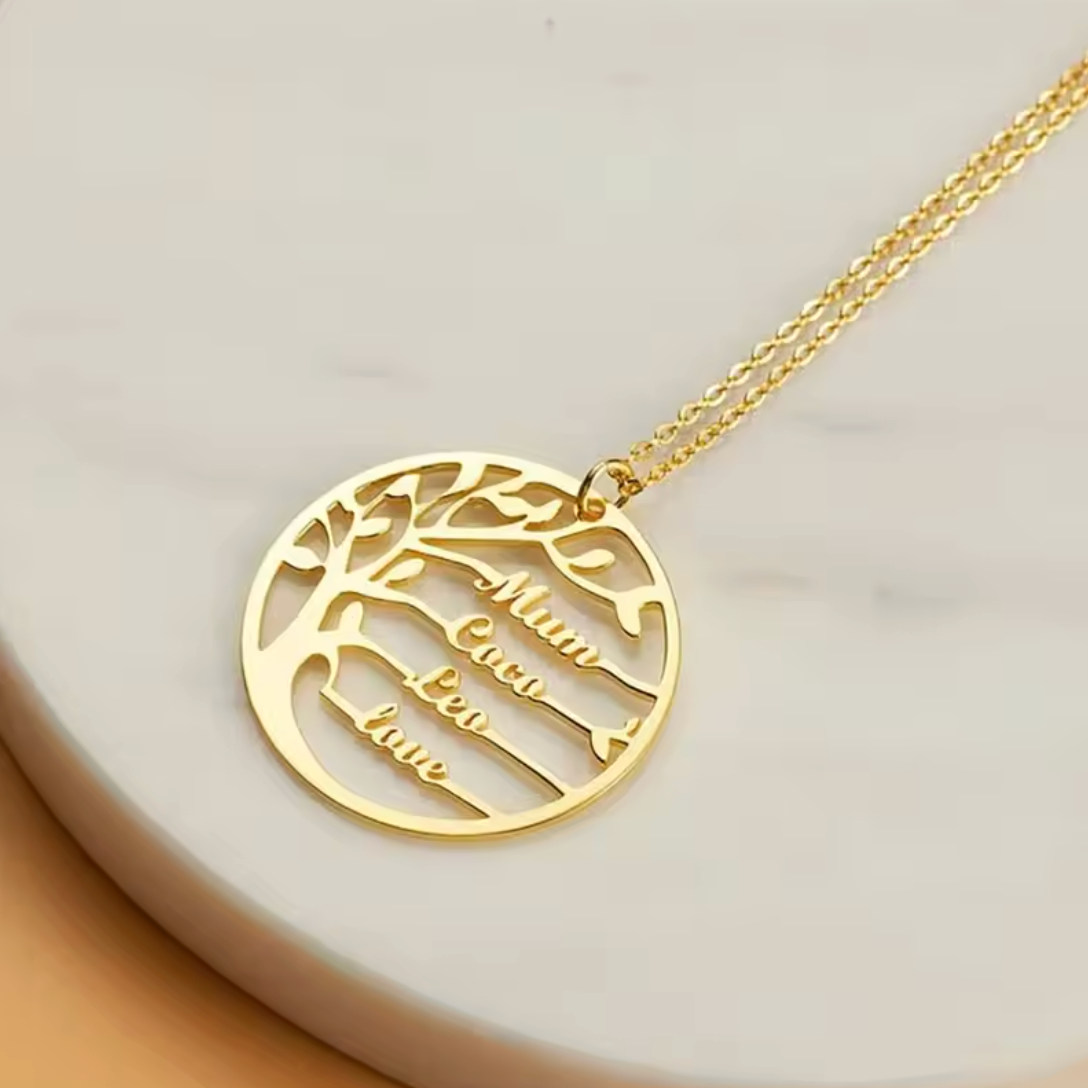 Personalisierte Namensbaum-Halskette