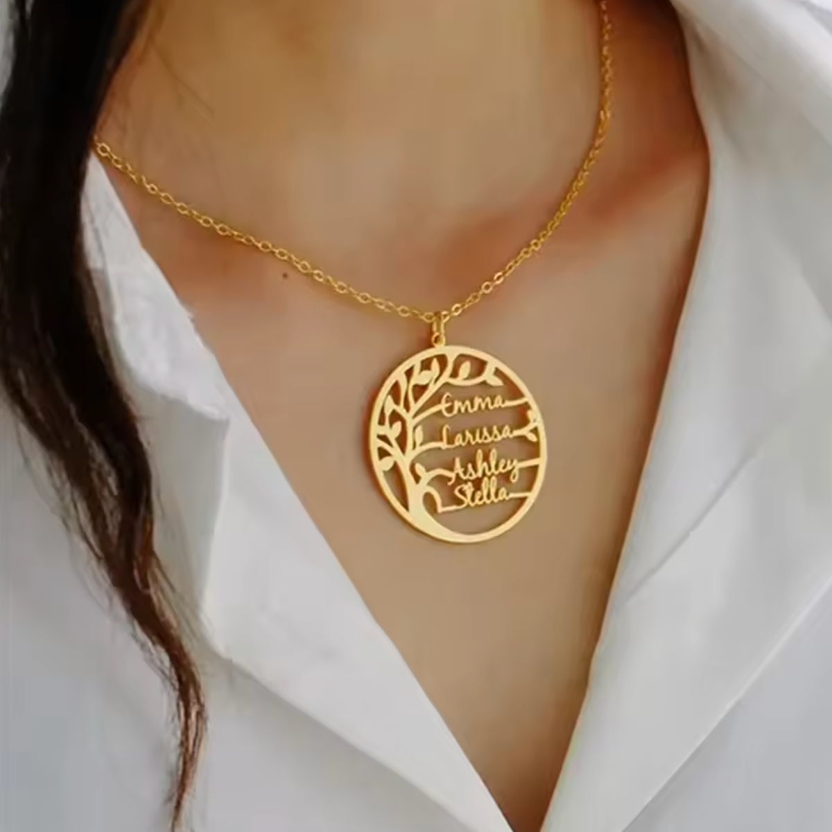 Personalisierte Namensbaum-Halskette