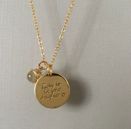 Persönliches Foto Halskette mit Gravur