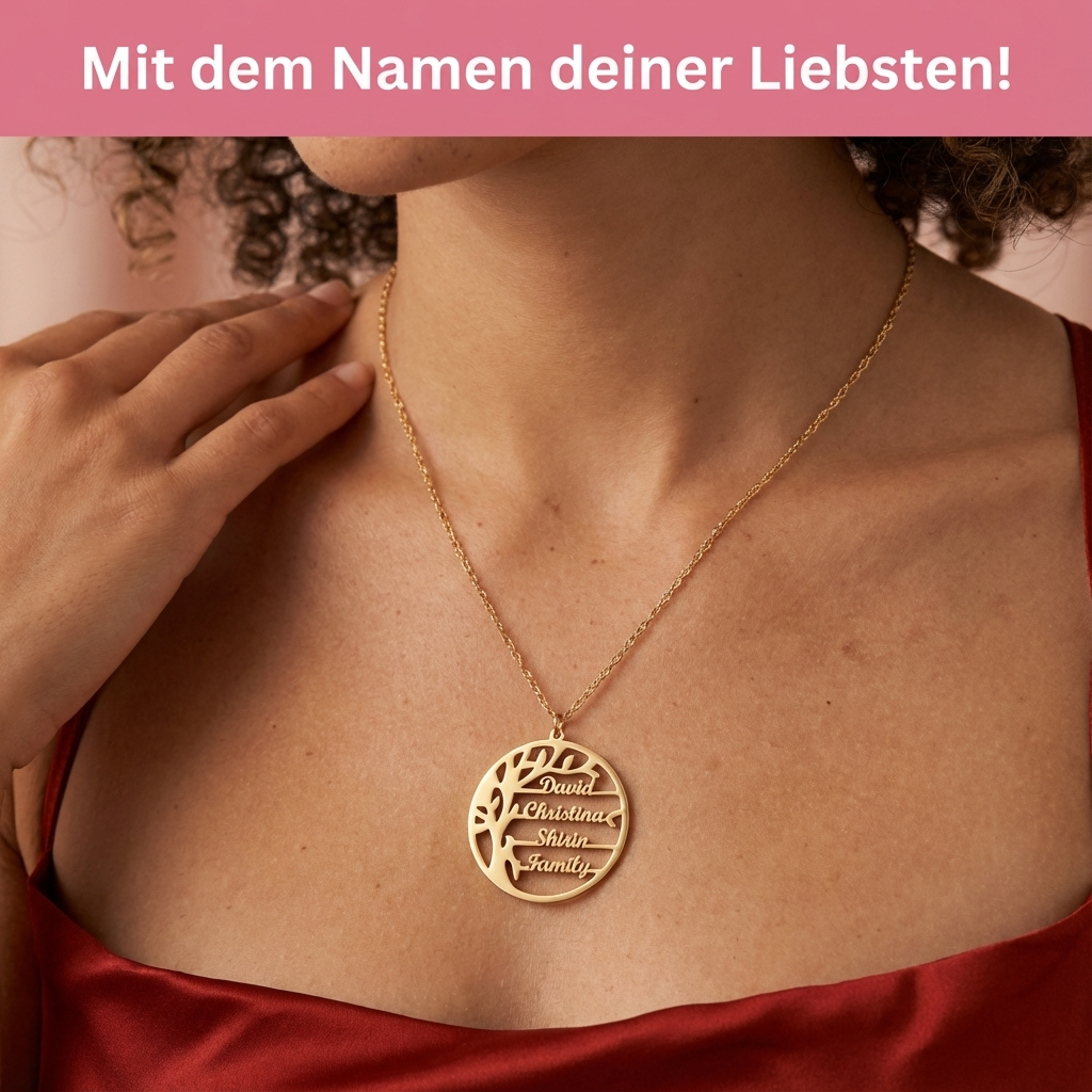 Personalisierte Namensbaum-Halskette